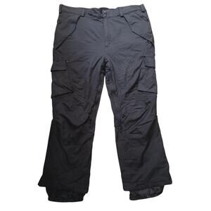 Men's Black Cargo Snow Pants Joggers